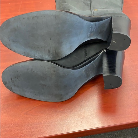 Black leather cowboy style boots - Picture 2 of 7